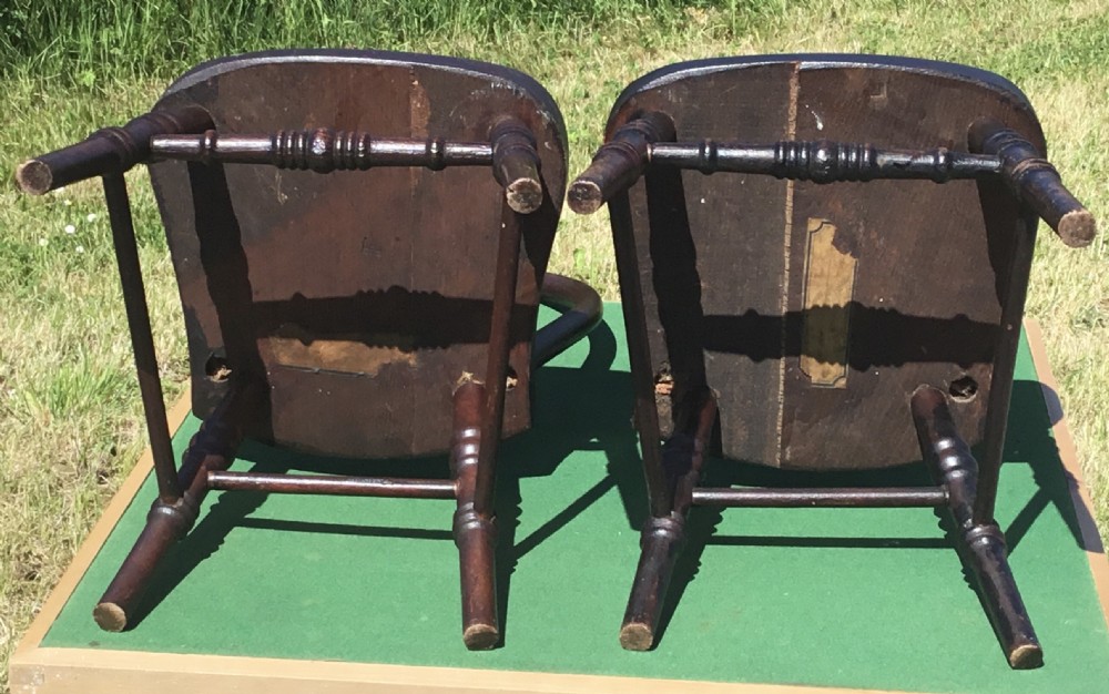 Antique Pair Childrens  Hoop & Stick Back Chairs View IV