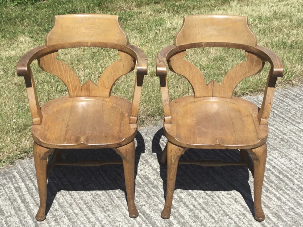 Pair G.W.R. Stationmaster Chairs