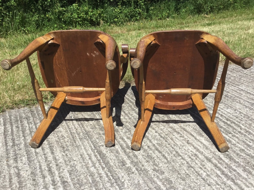 Pair G.W.R. Stationmaster Chairs View VII