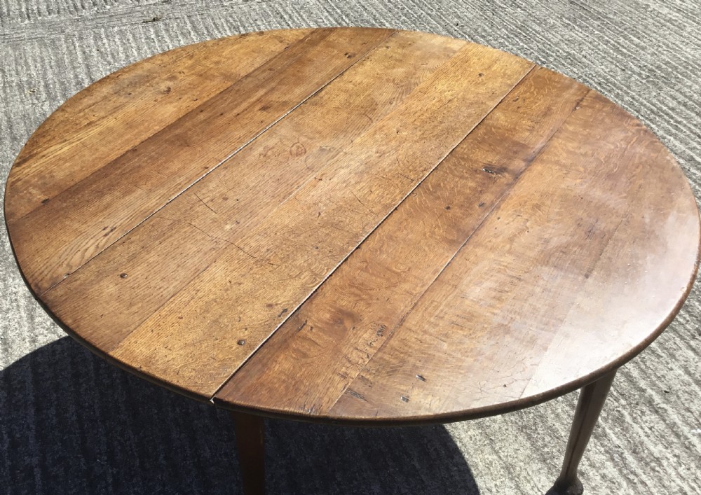 19th C Oak Oval Pad Foot Gateleg Table View VII