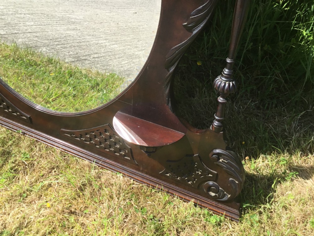 Late Victorian Heart Plate Overmantel Mirror  View V