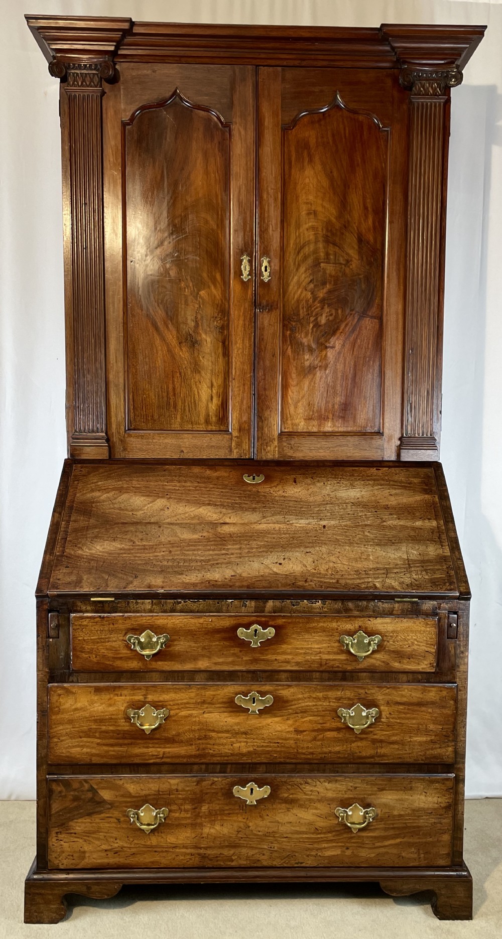 Georgian Cupboard Bureau Bookcase