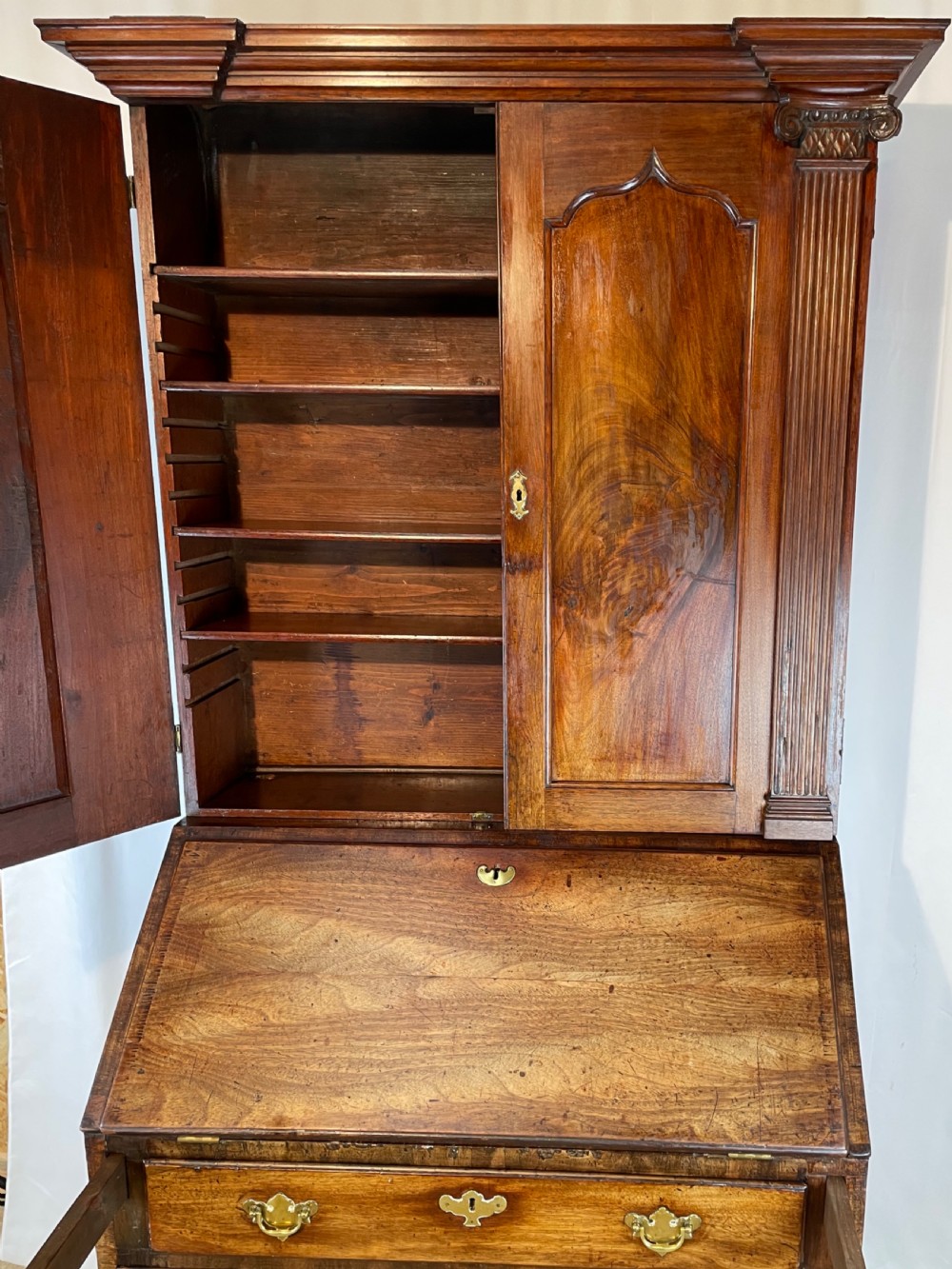 Georgian Cupboard Bureau Bookcase View VIII