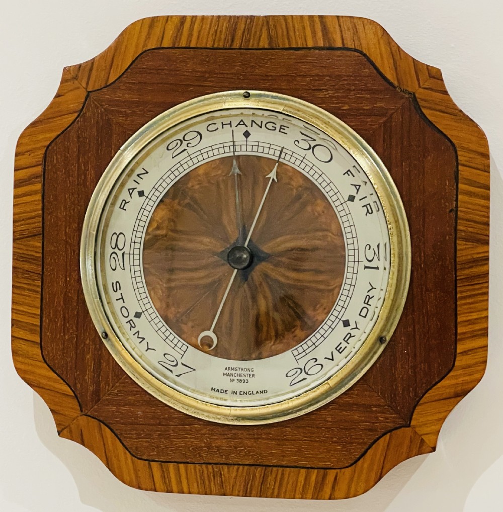Kingwood, Mahogany & Walnut Aneroid Barometer View VI