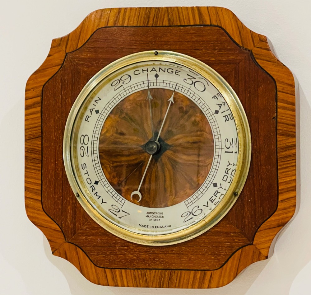 Kingwood, Mahogany & Walnut Aneroid Barometer View VII