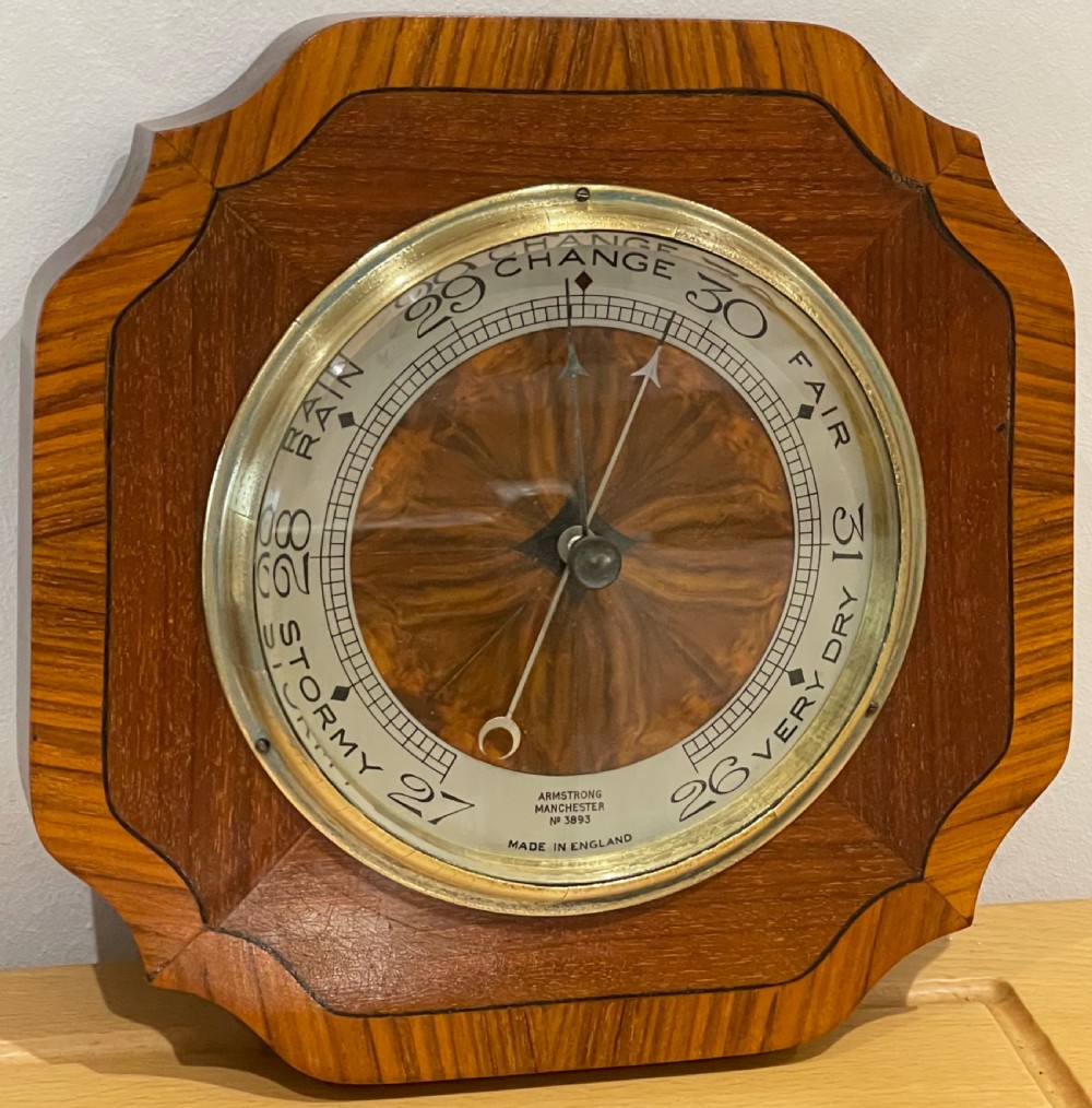 Kingwood, Mahogany & Walnut Aneroid Barometer View IX
