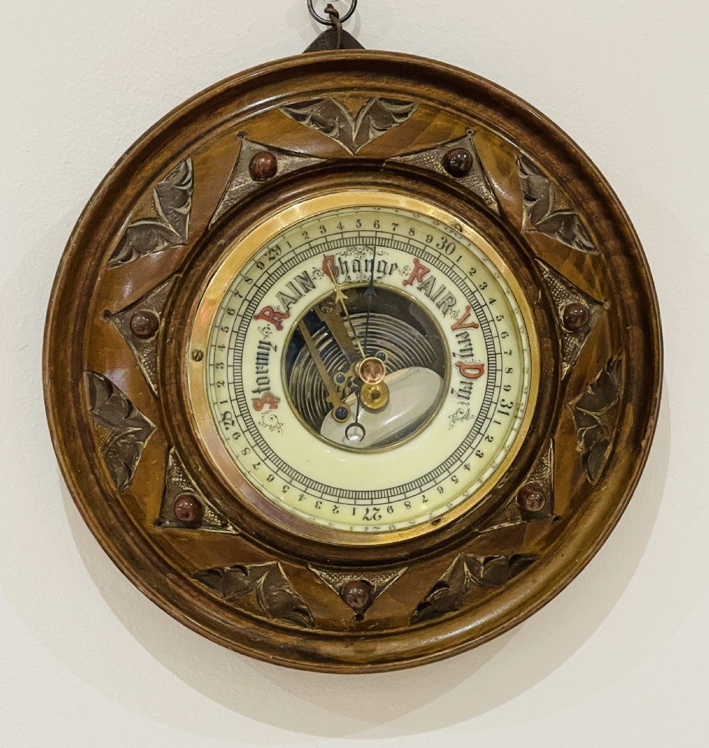 Victorian Carved Walnut Barometer View II