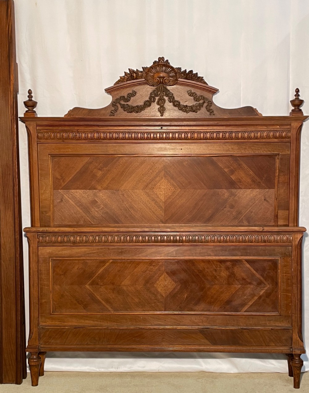 French Double Bed in Walnut