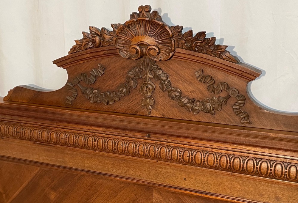 French Double Bed in Walnut View VIII