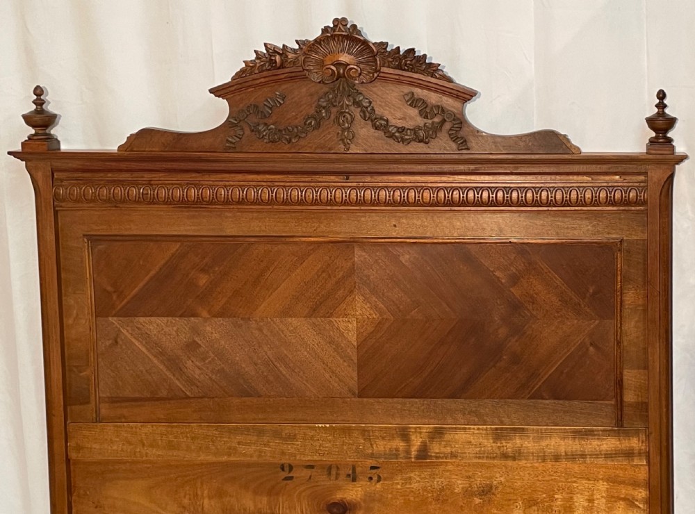 French Double Bed in Walnut View IX