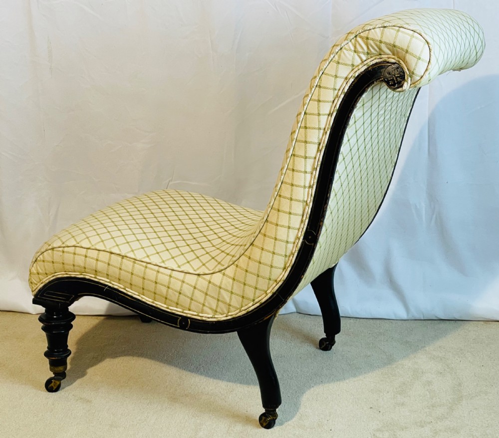 Victorian Aesthetic Period Slipper Nursing Chair  View VII