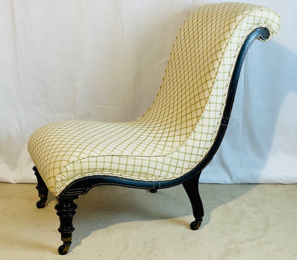 Victorian Aesthetic Period Slipper Nursing Chair  View VIII