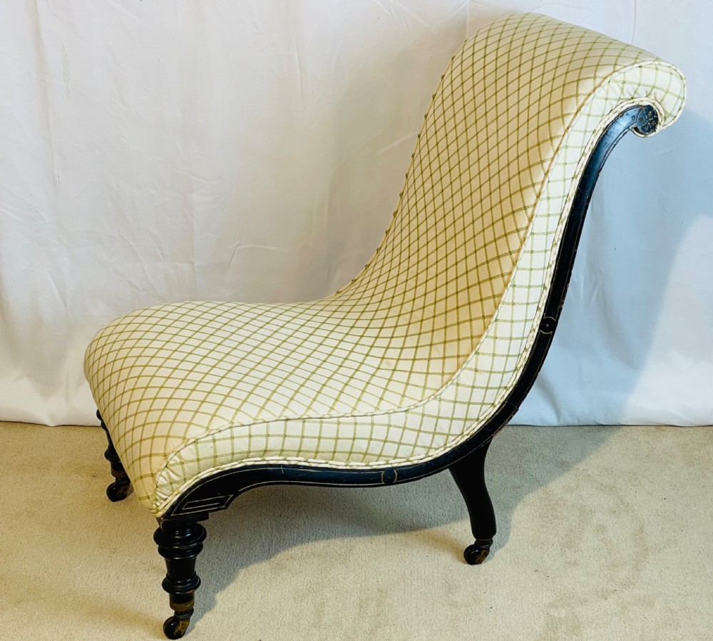 Victorian Aesthetic Period Slipper Nursing Chair  View IX