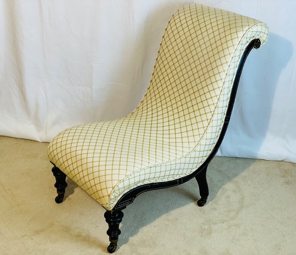 Victorian Aesthetic Period Slipper Nursing Chair  View X