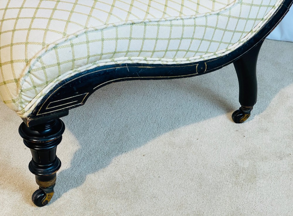 Victorian Aesthetic Period Slipper Nursing Chair  View XI