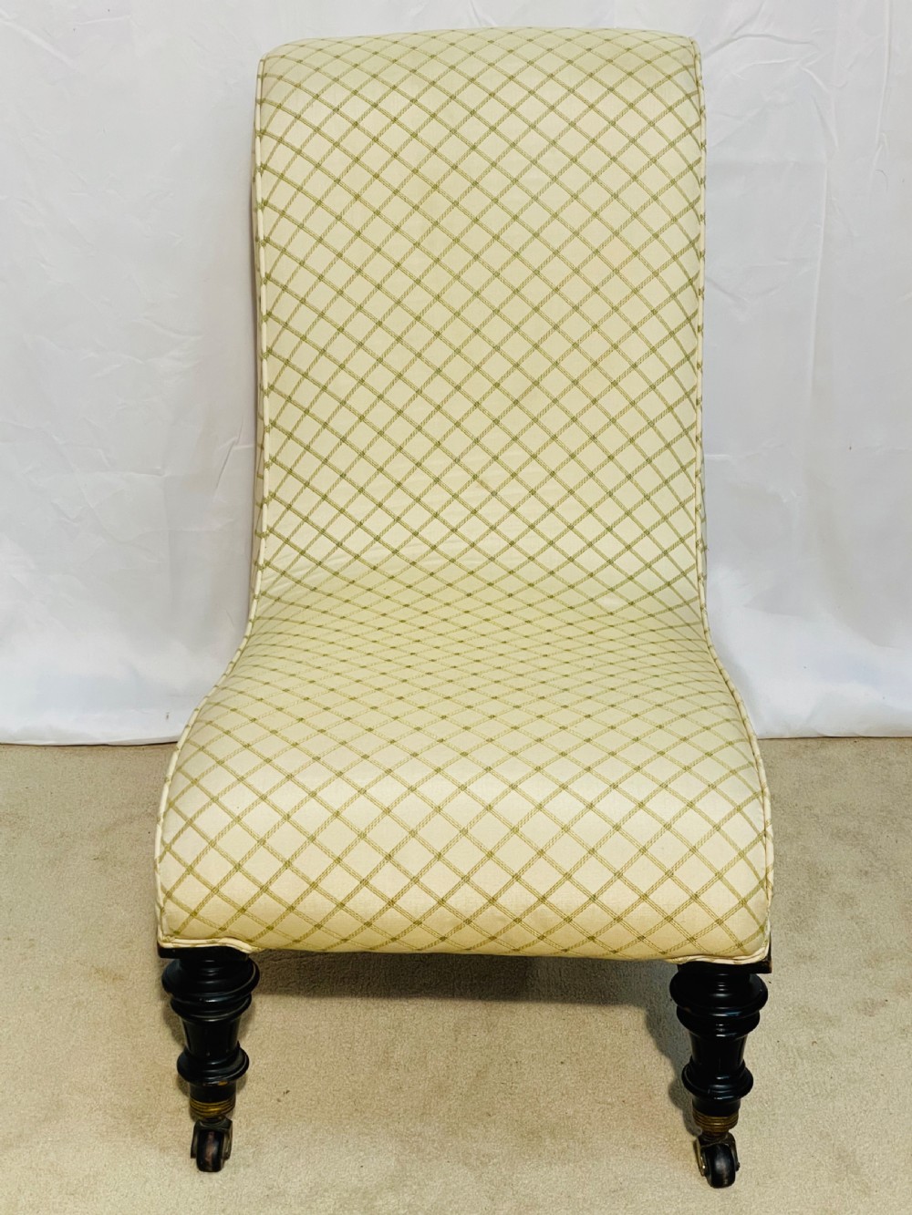 Victorian Aesthetic Period Slipper Nursing Chair  View XIII