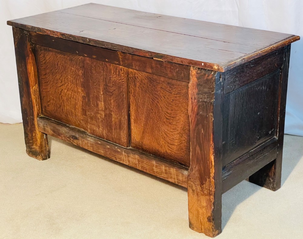 Parquetry Inlaid 17th Century Oak Coffer  View XI