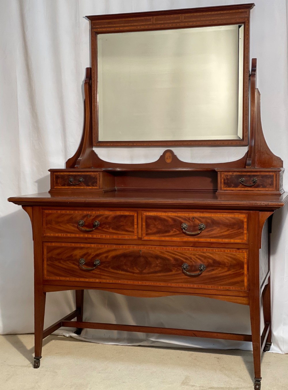 Fine Quality Inlaid Dressing Table with Swing Mirror View V
