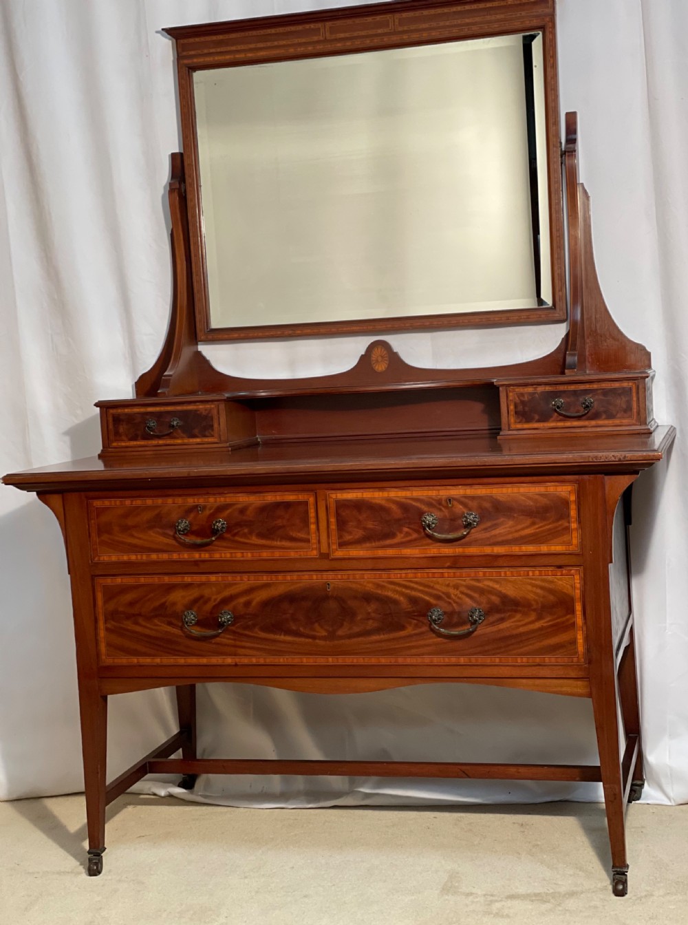 Fine Quality Inlaid Dressing Table with Swing Mirror View VI