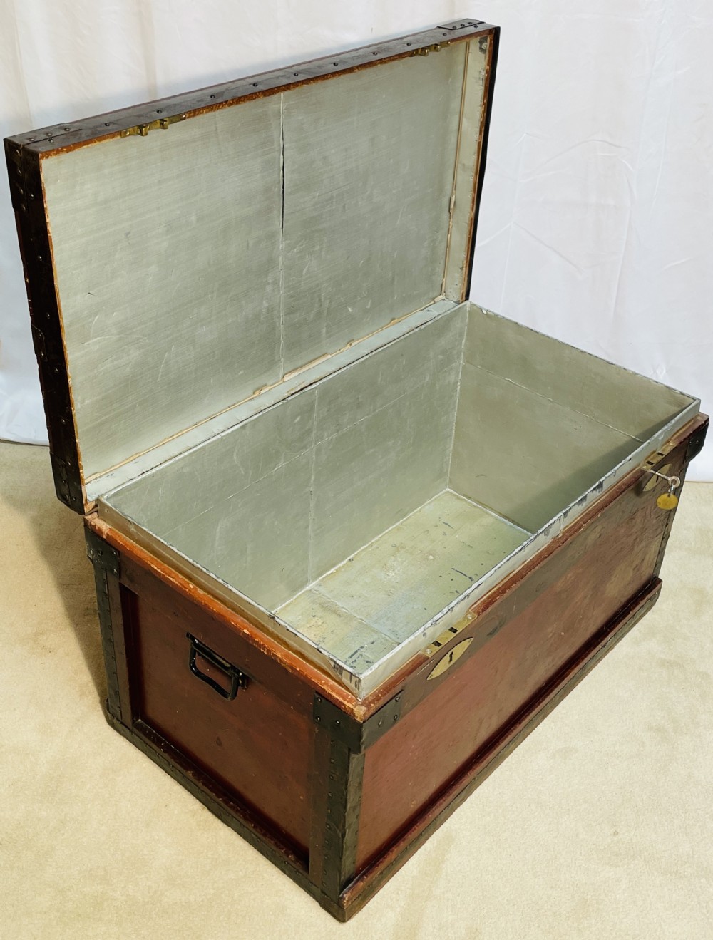 The Marshall Zinc Lined Campaign Trunk View X