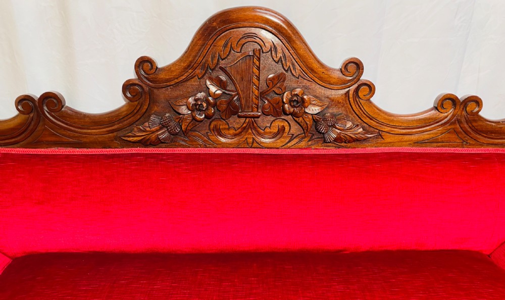 Stunning Irish Mahogany Double Scroll End Sofa  View VI