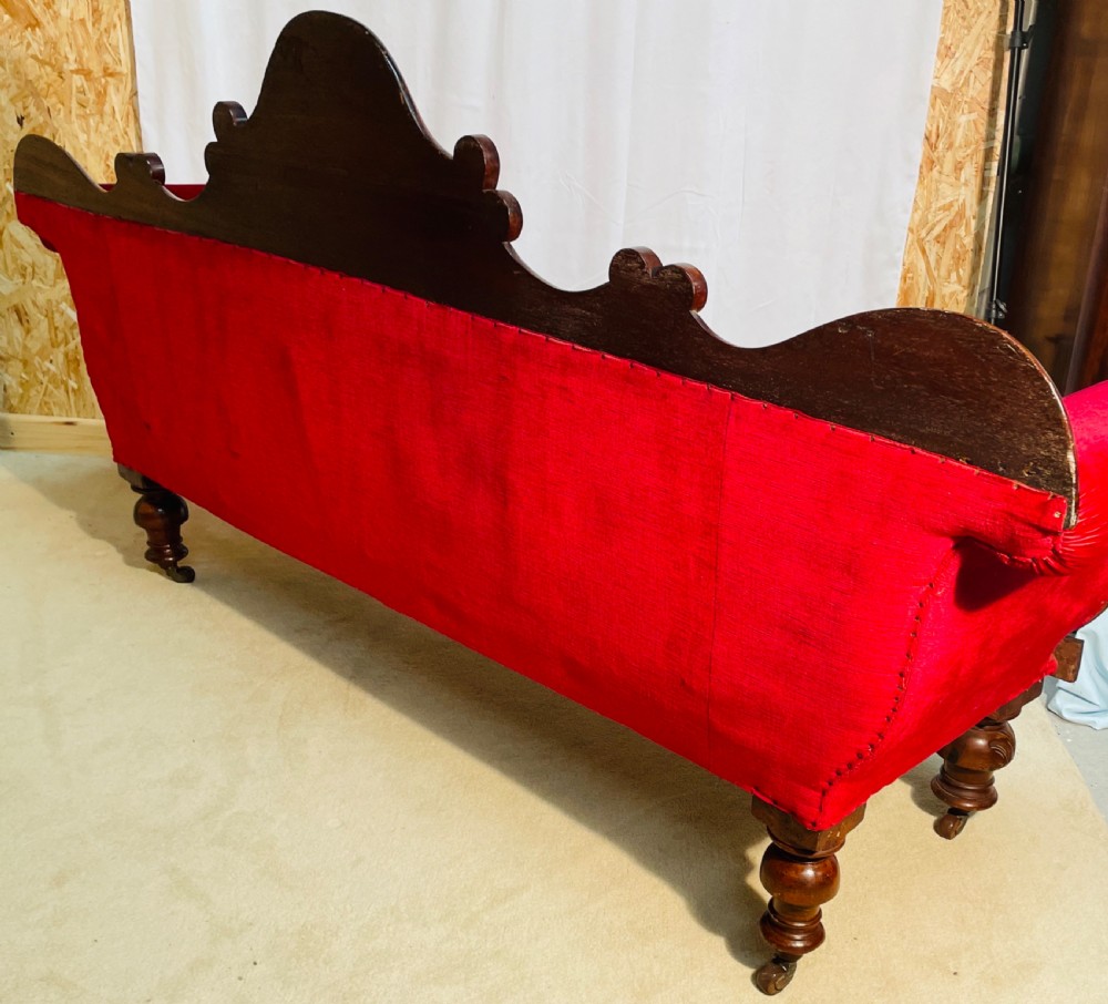 Stunning Irish Mahogany Double Scroll End Sofa  View VIII