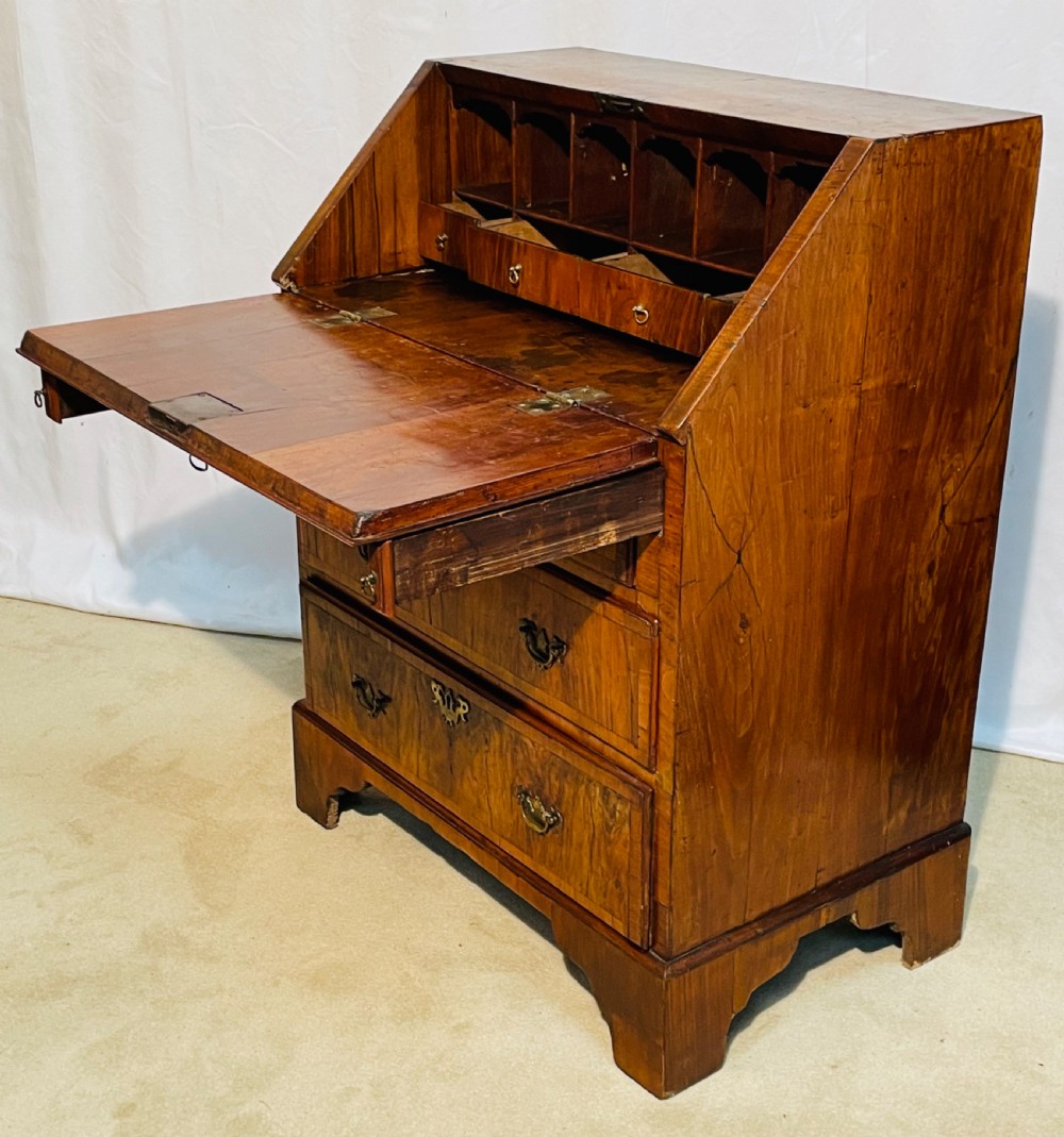 Georgian Walnut Country Bureau View IV
