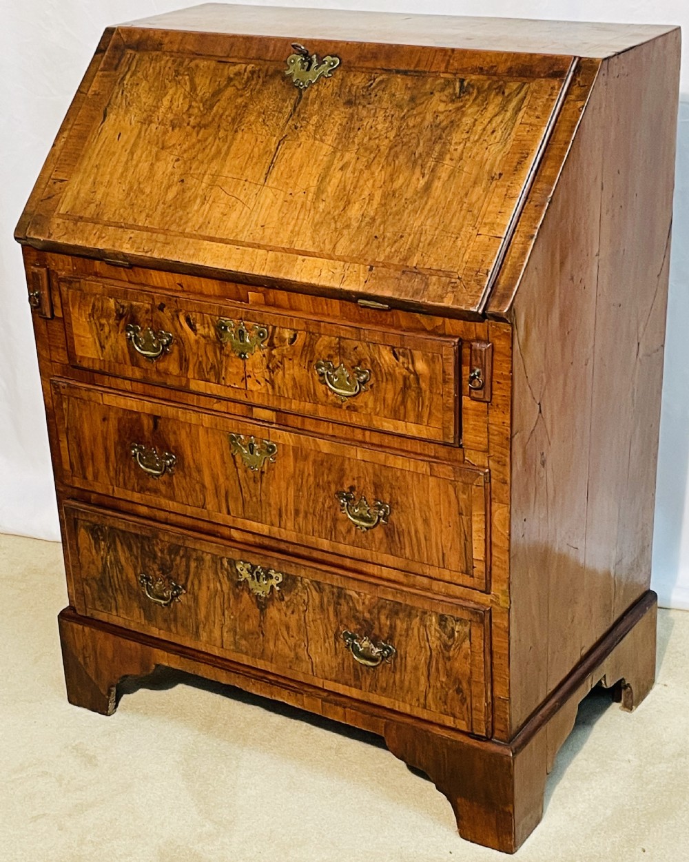 Georgian Walnut Country Bureau View VII