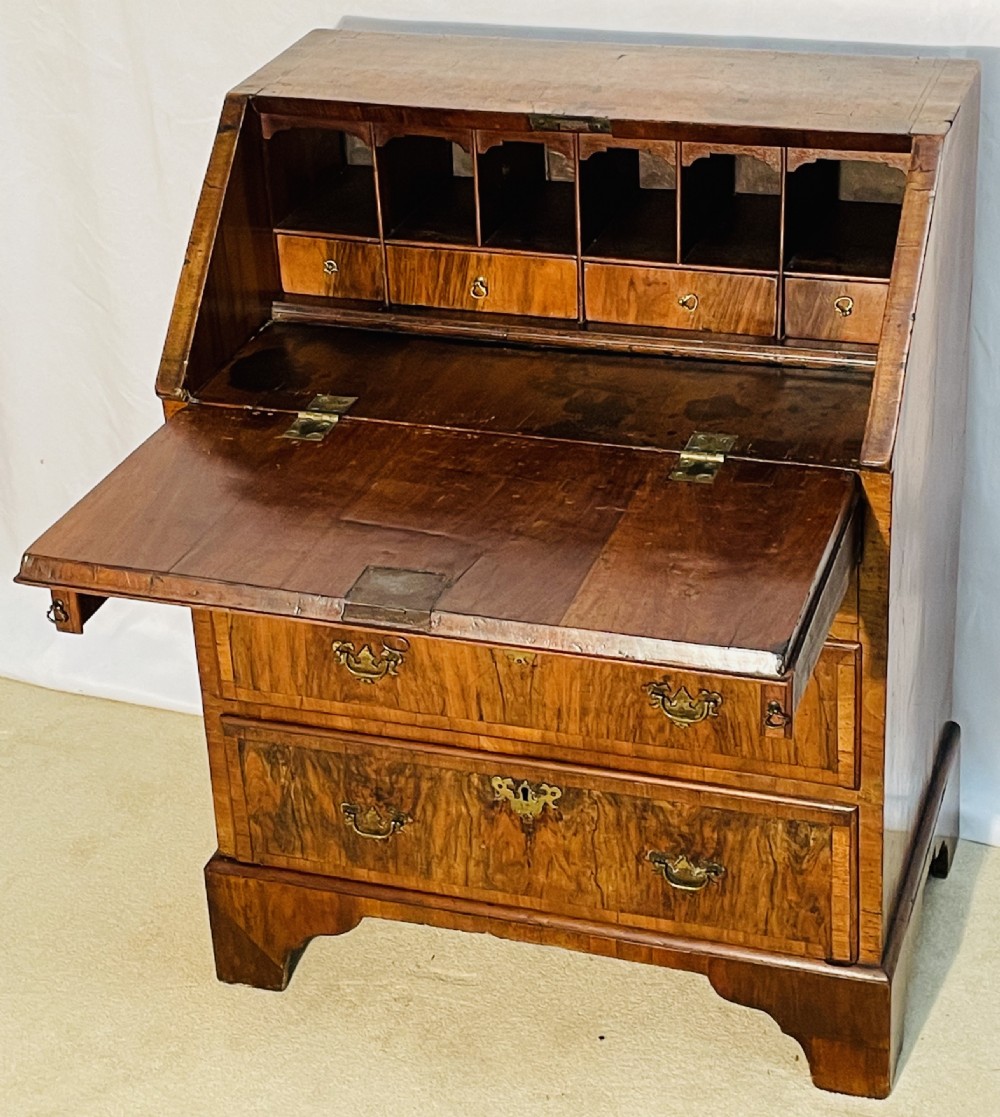 Georgian Walnut Country Bureau View XV