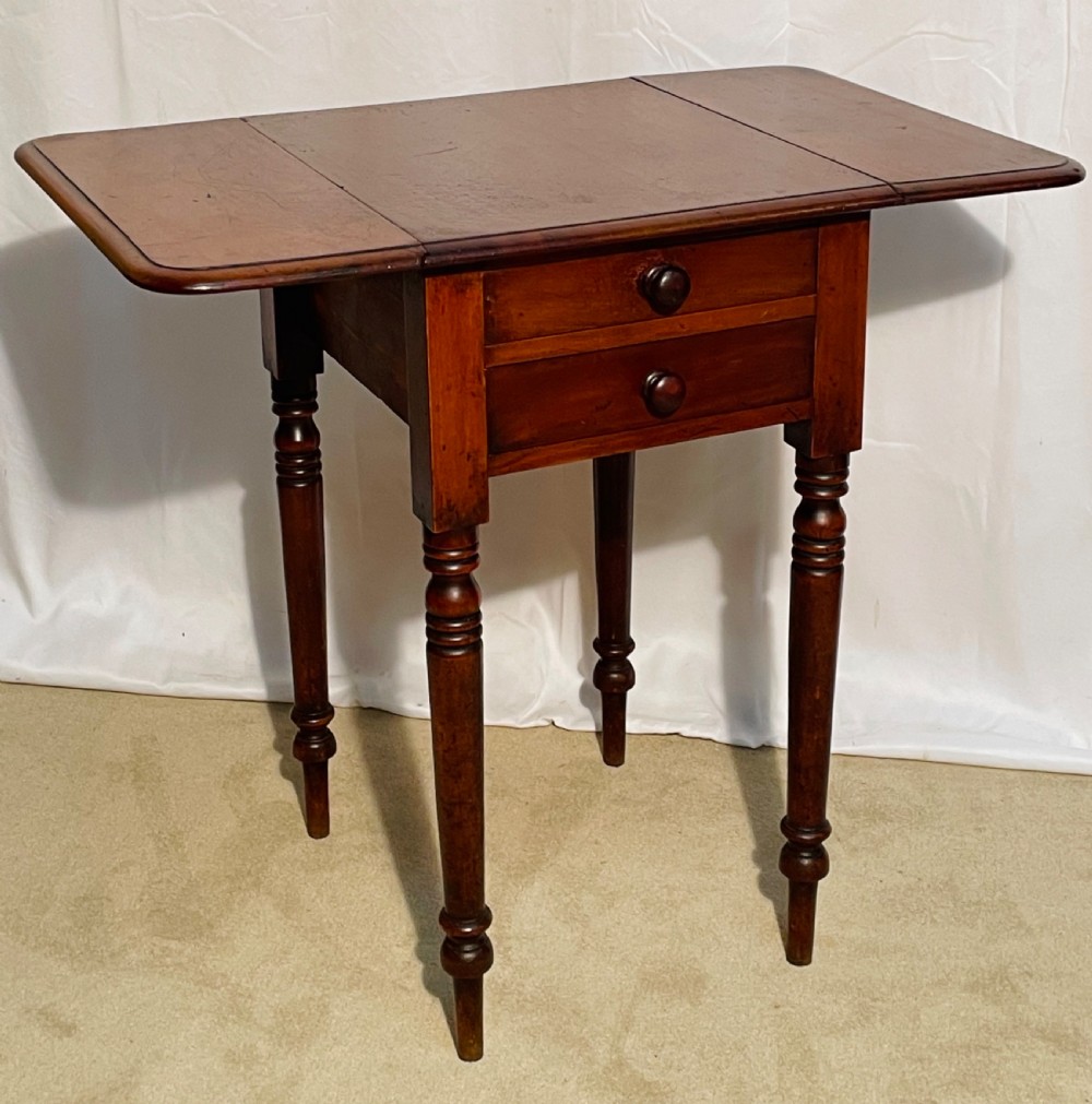 19th C Two Drawer Pembroke Work Table View III