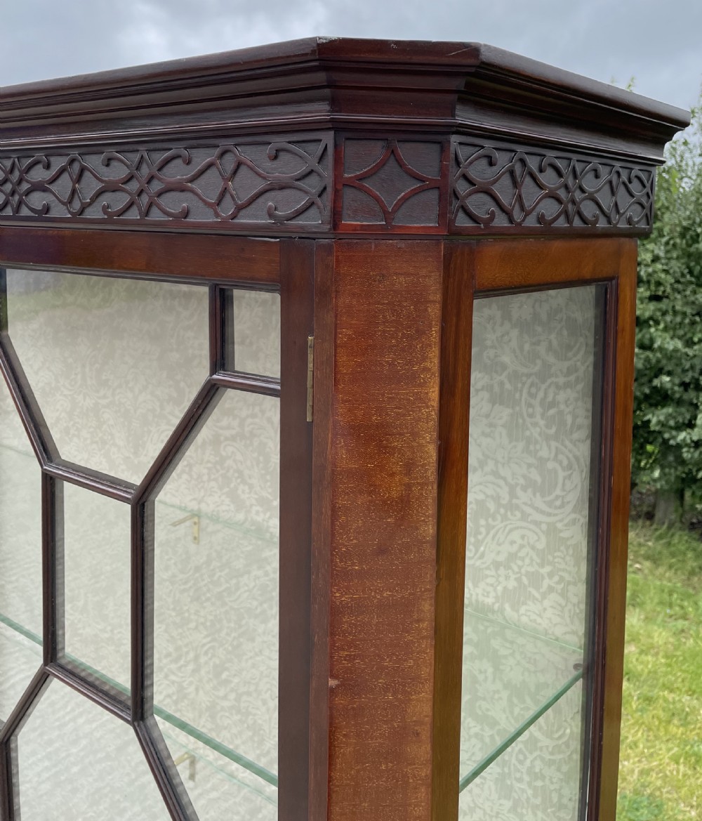 Stunning Display Cabinet with Chippendale Design Features View IV