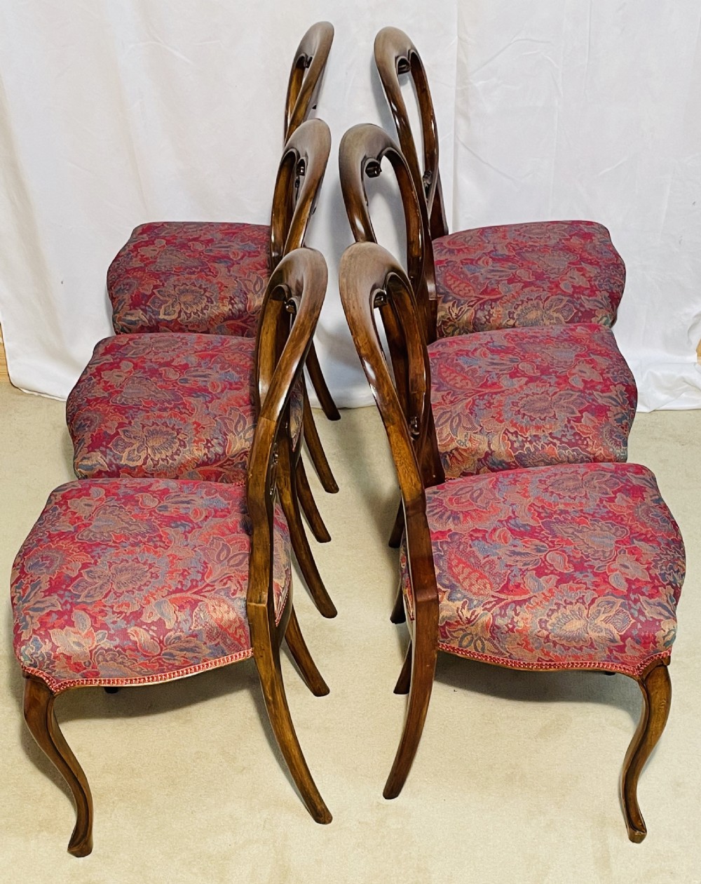 Superb set of Six Victorian Mahogany Dining Chairs View VIII