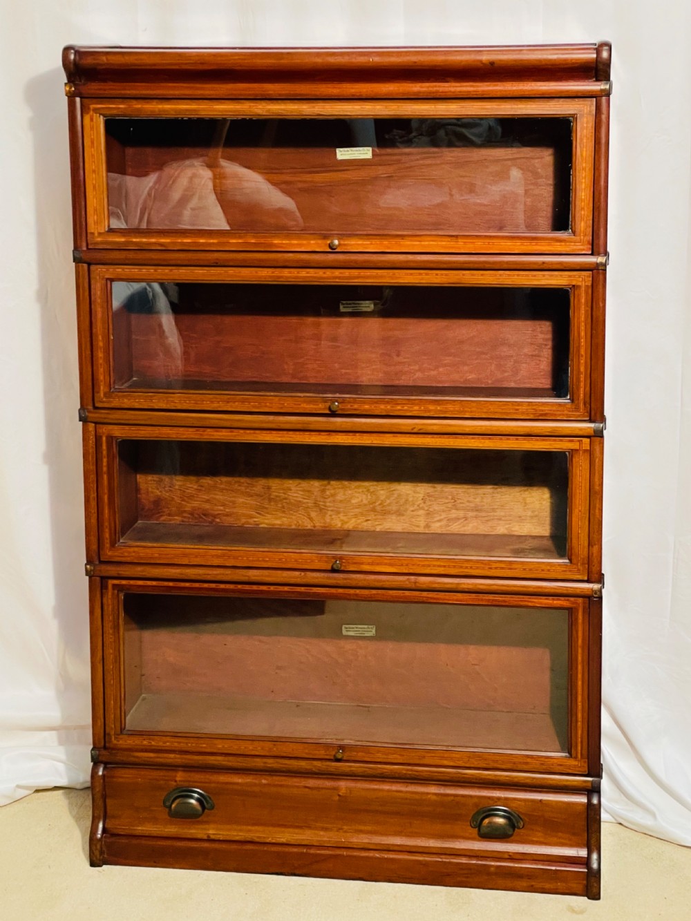 Fabulous Inlaid Globe Wernicke Barristers Bookcase View V