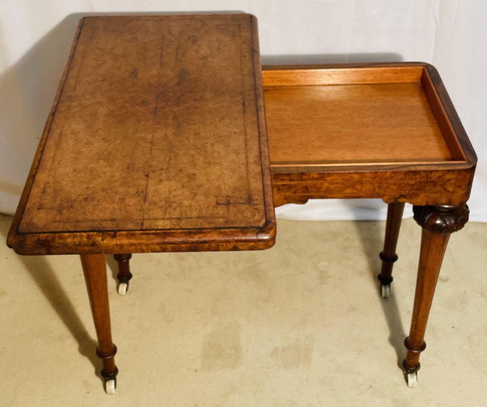Victorian Burr Walnut & Inlaid Card Table