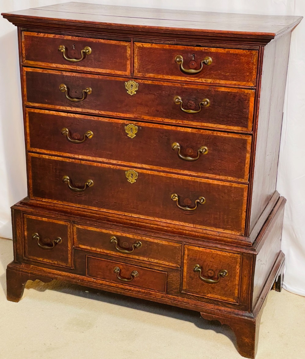 18th Century Oak Chest of Drawers on Stand. View VI