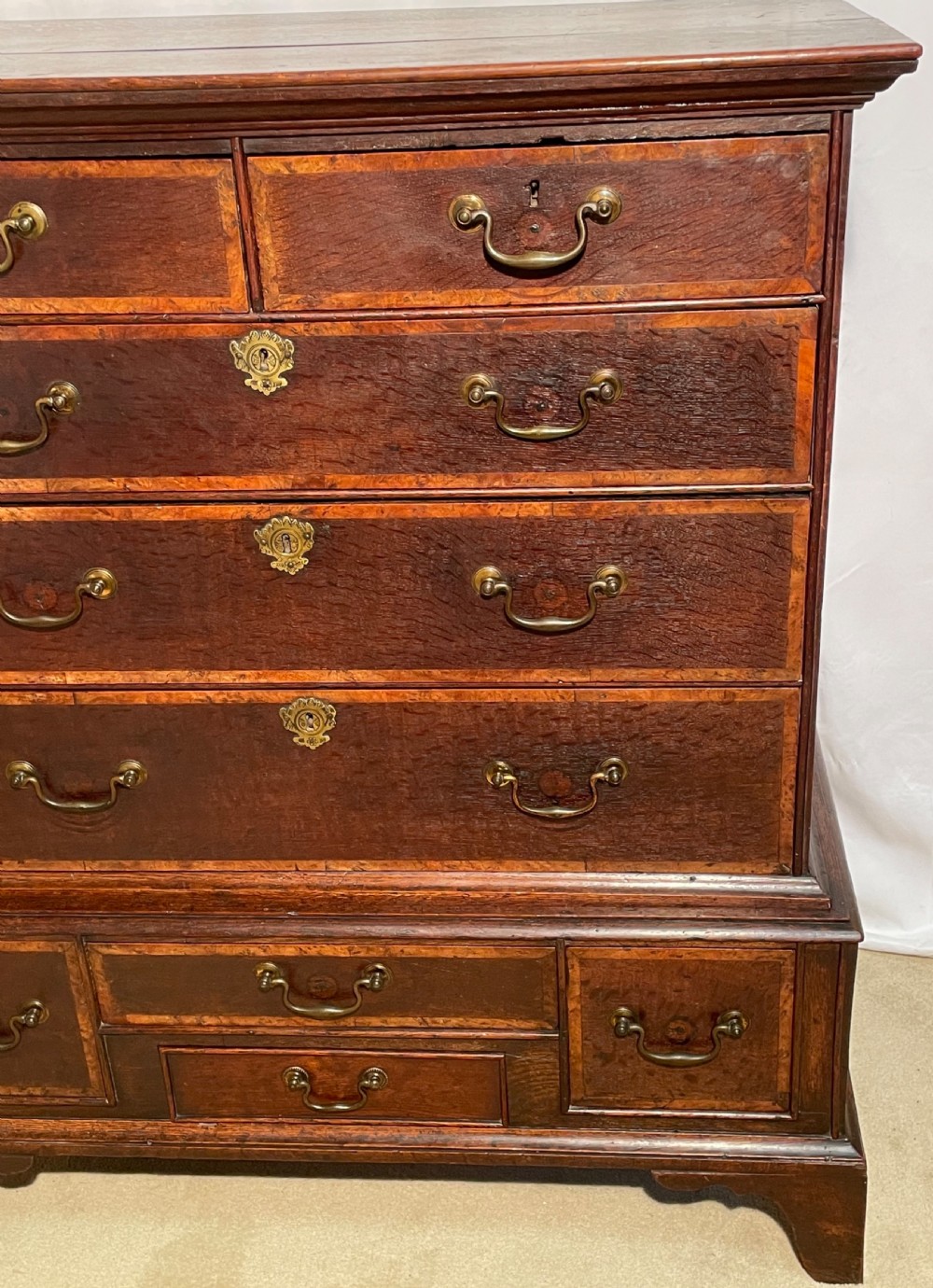 18th Century Oak Chest of Drawers on Stand. View XIV