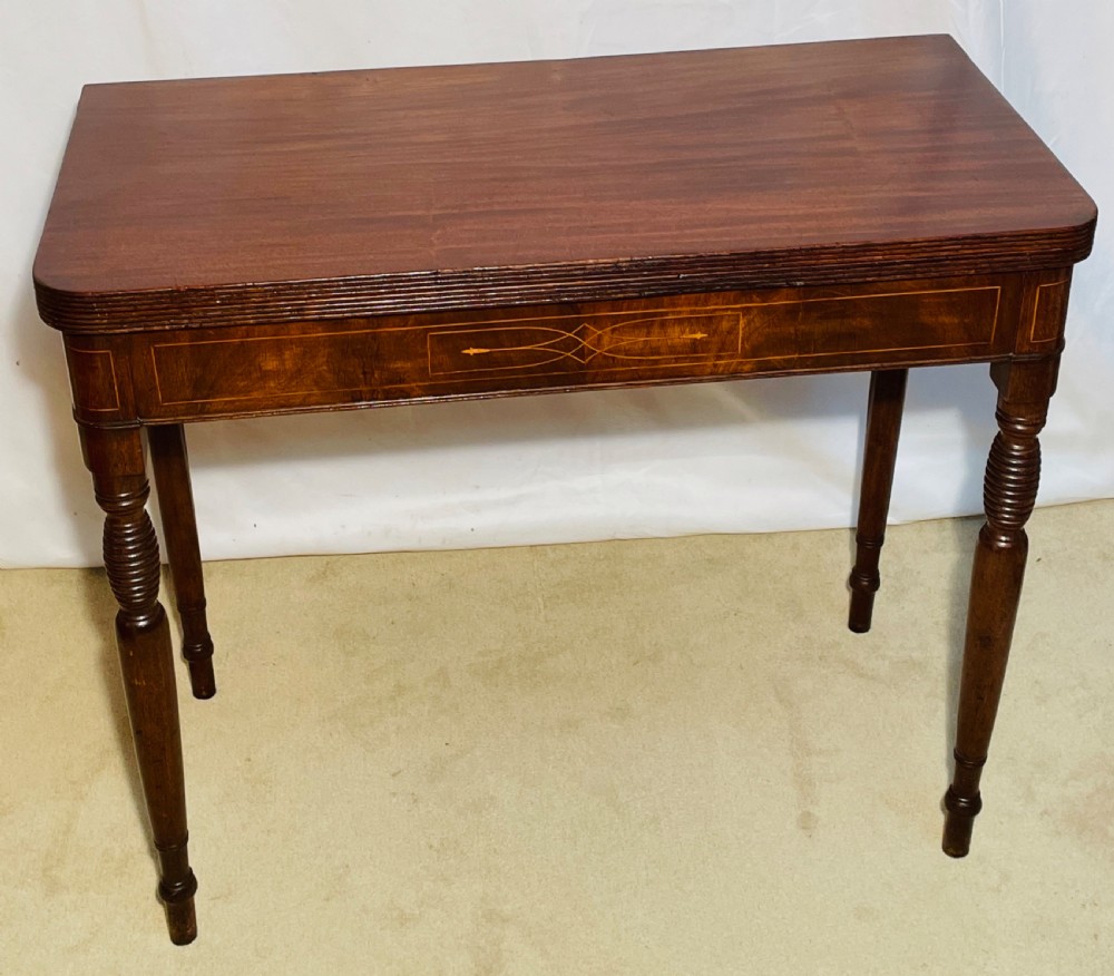 Pretty Georgian Fold Over Tea Table View XI