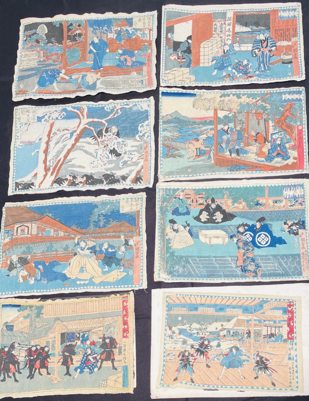 Fine set of 8 Fine Quality Japanese Prints (unframed) View V