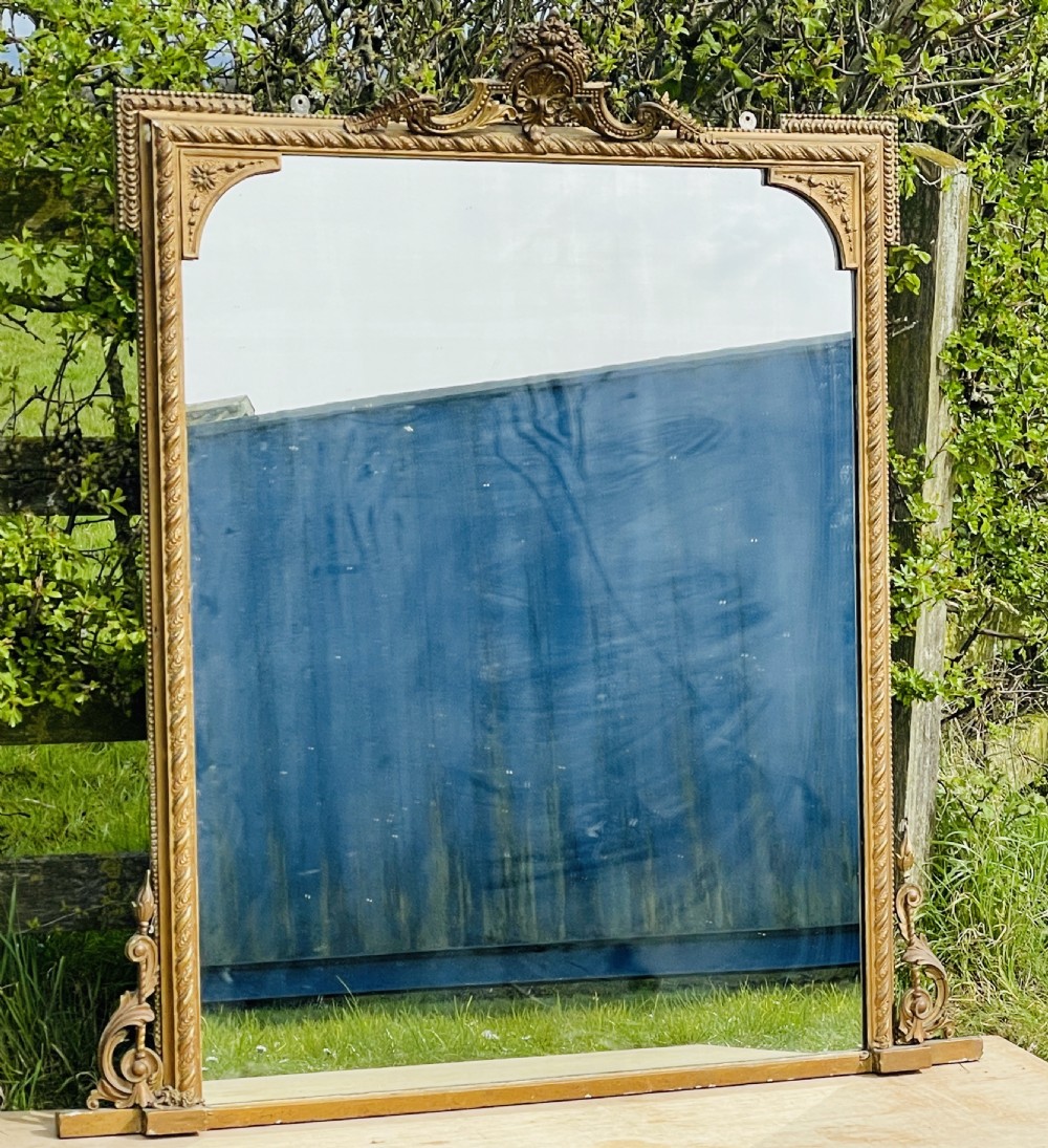 Large Gilt Overmantel Mirror View VII
