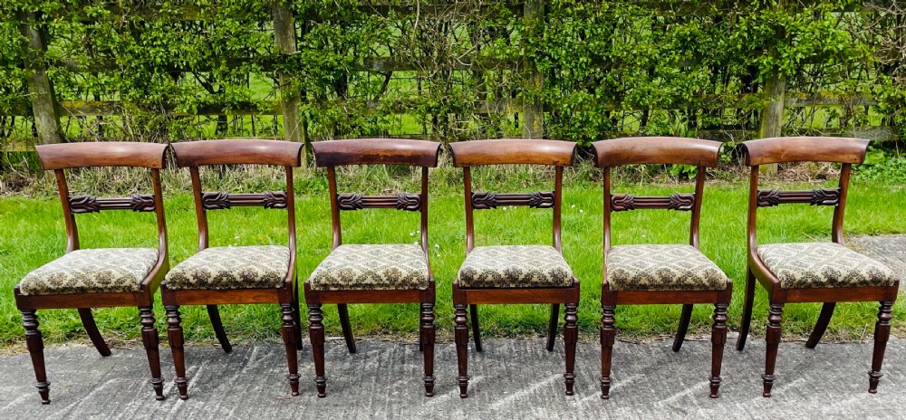 Set of Six Early Victorian Mahogany Dining Chairs View II