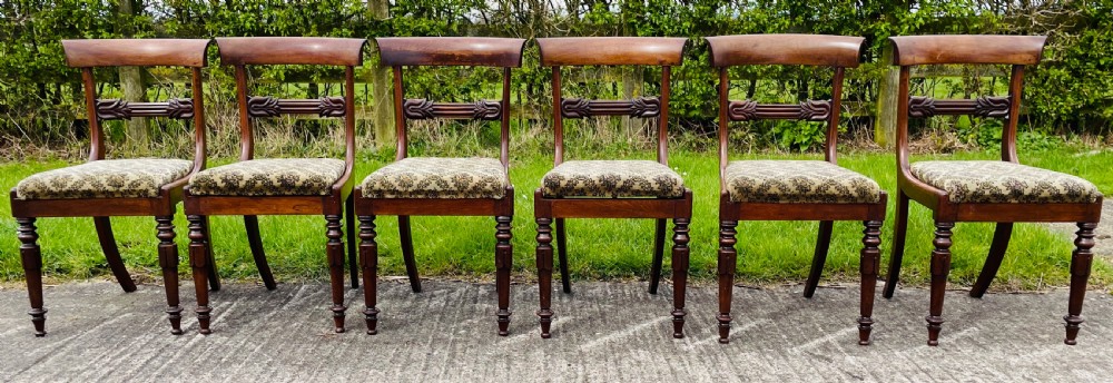 Set of Six Early Victorian Mahogany Dining Chairs View III