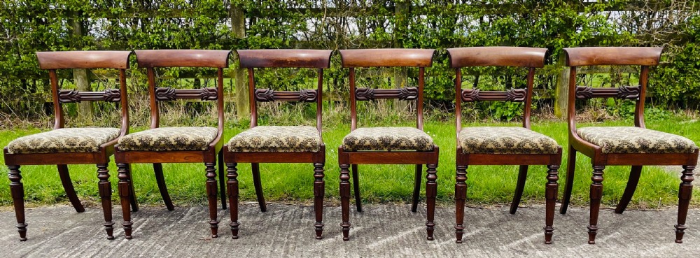 Set of Six Early Victorian Mahogany Dining Chairs View IV