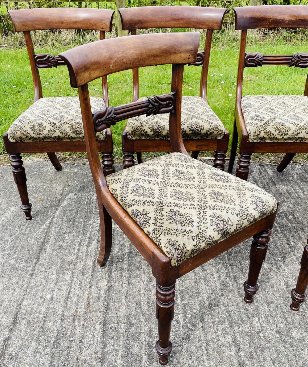 Set of Six Early Victorian Mahogany Dining Chairs View XI