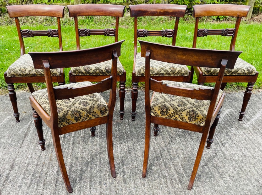 Set of Six Early Victorian Mahogany Dining Chairs View XII