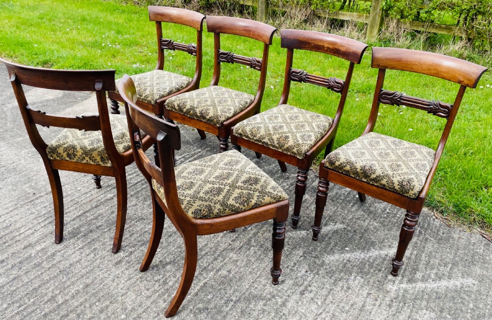Set of Six Early Victorian Mahogany Dining Chairs View XIII