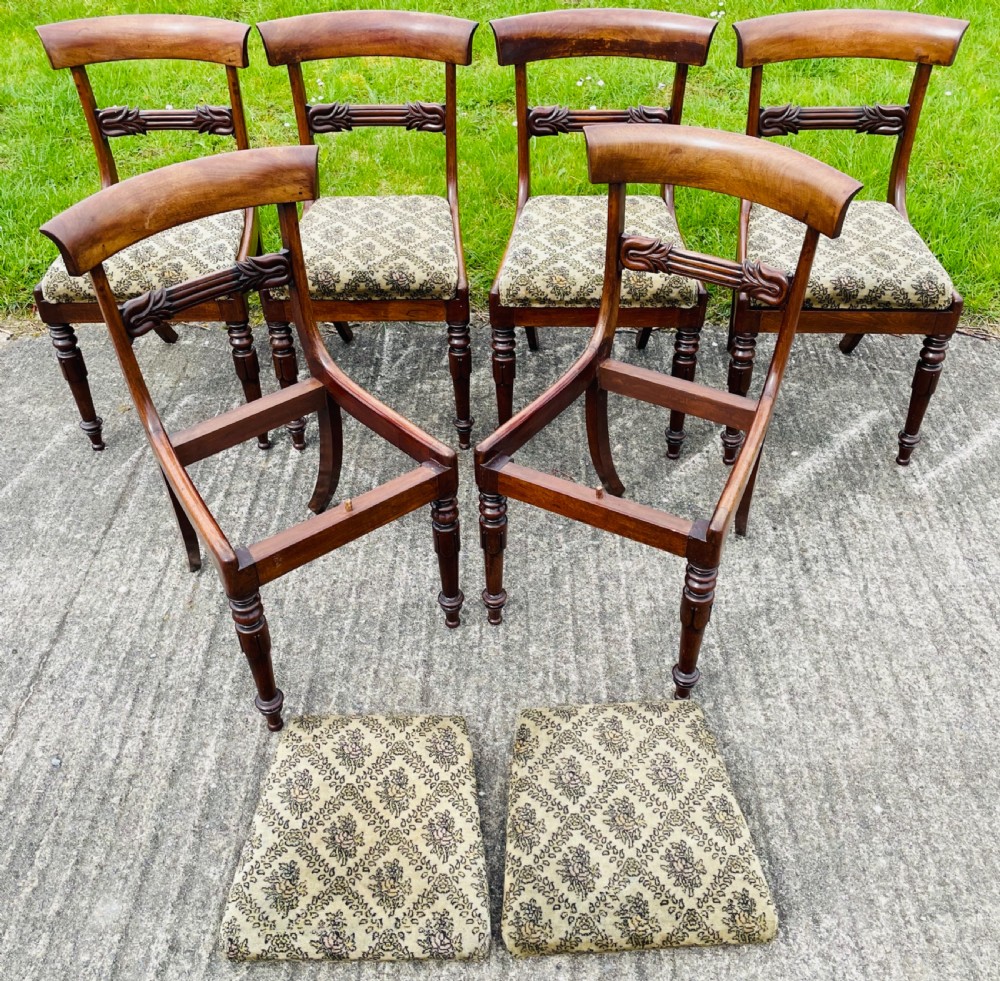 Set of Six Early Victorian Mahogany Dining Chairs View XV