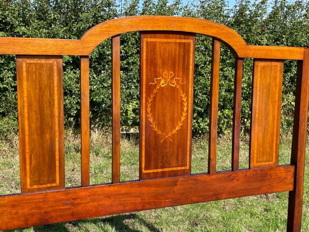 Edwardian Inlaid Mahogany Double Bed View V