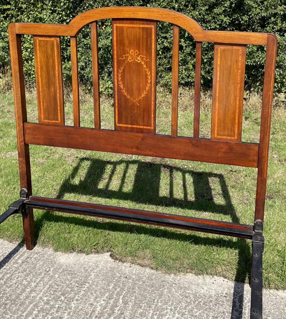 Edwardian Inlaid Mahogany Double Bed View X