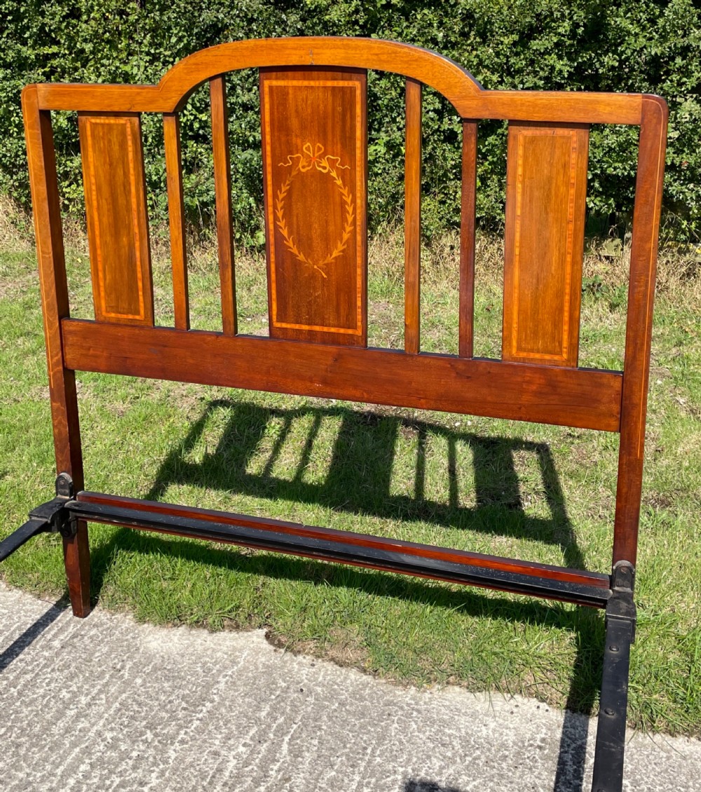 Edwardian Inlaid Mahogany Double Bed View XI