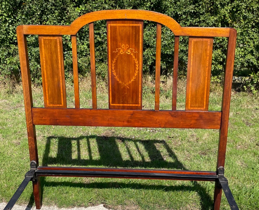 Edwardian Inlaid Mahogany Double Bed View XII
